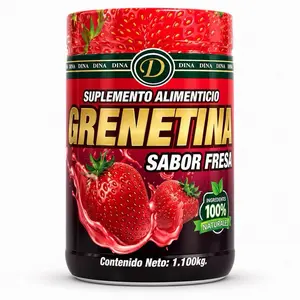 Strawberry Flavored Grenetina Powder 1.1kg – Collagen Support Supplement | 100% Natural Ingredients, Mixable Drink Formula