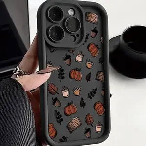 Phone Case - Pumpkin-Themed Soft Shell Phone Case with Precise Cutouts, Compatible with iPhone17, 16, 15, 14, 13, 12, 11 Pro Max, X, XR, XS Max, 14 Plus, 15 Plus, 15 Pro Max, 16 Pro Max, And 14 Pro Series. A Couple'S Phone Case