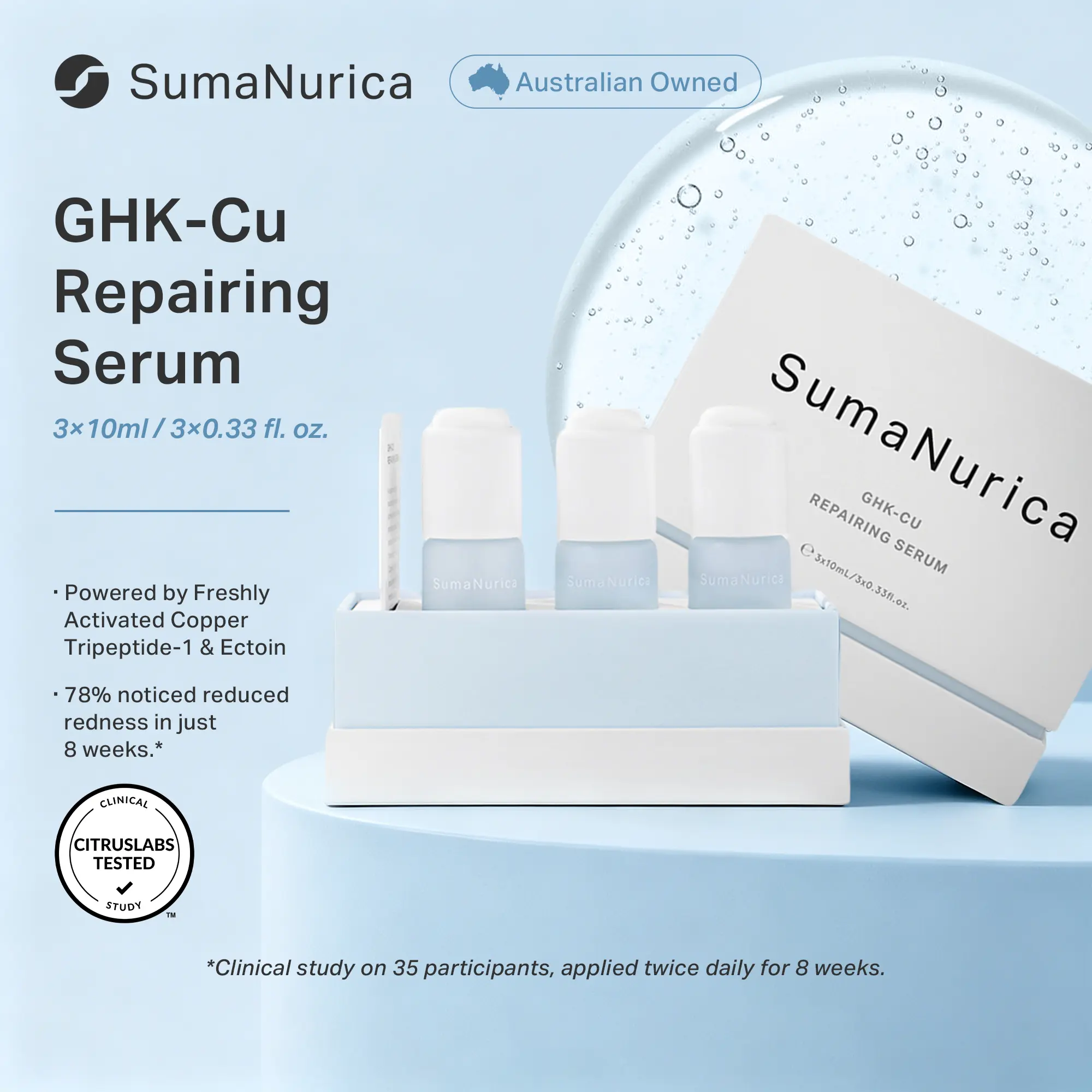 SumaNurica GHK-Cu Repairing Serum – Calm Redness & Strengthen Skin Barrier SumaNurica GHK-Cu Repairing Serum – Calm Redness & Strengthen Skin Barrier
