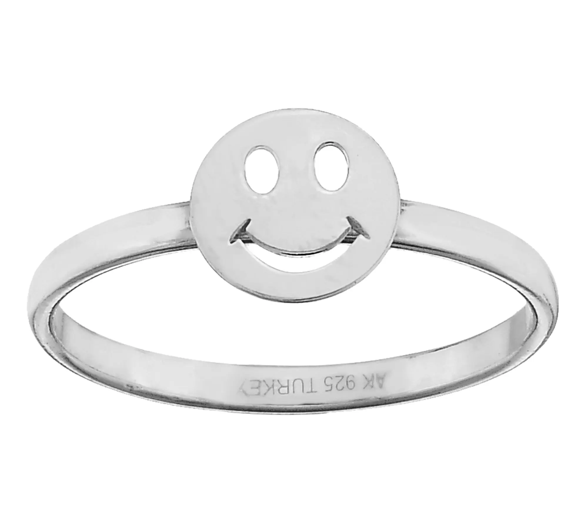 Silver Style Smiley Face Ring, Sterling