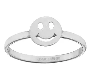 Silver Style Smiley Face Ring, Sterling