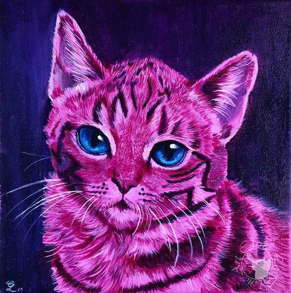 01. Pink Kitten Sticker