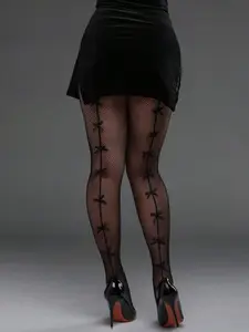 Women's Plus Size High Stretch Vertical Striped Fishnet Tights, Sexy Mesh Stockings, Perfect for Valentine's Day & Date Nights