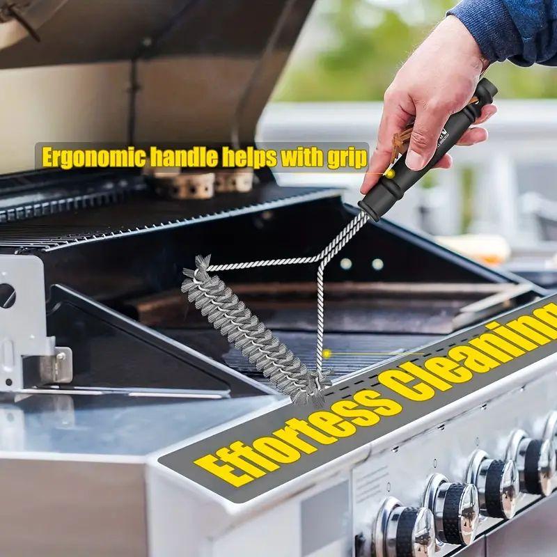 GRILLART Grill Brush Bristle Free & Wire Combined BBQ Brush - Safe & Efficient Grill Cleaning Brush- 17" Grill Cleaner Brush for Gas/Porcelain/Charbroil Grates - BBQ Accessories Gifts for Men