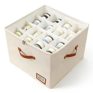 UFORU  Fabric Storage Boxes with Clear Lids, Closet Shoe Organizer, Adjustable Dividers for Custom Storage, Collapsible Space-Saving Bins, Holds 8-16 Pairs - Perfect for Back-to-School Season