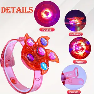36pcs LED Light-Up Fidget Spinners Set, Perfect Party Favors for Kids Birthdays & Holidays, Includes Necklace, Rings, Bracelets