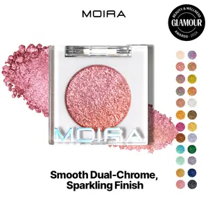 Moira | Chroma Light Eye Shadow | High-Pigment Foiled Finish, Creamy Blendable, Long-Lasting Single Shadow, Shade, 100% Vegan, Microfine Shimmer (012, RosAÃ‚)