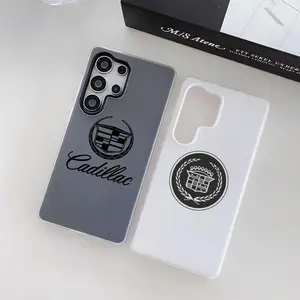 Cool car C-CADILLACC Phone Case For Samsung Galaxy S25 S24 S23 Ultra - Stay Clear Anti-Yellowing |  Soft TPU Bumper Cover, Ultra-Thin Shockproof Protection, Precise Fit Minimalist Jelly Case Gifts for Men Women Accessories