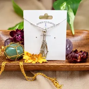 Down to Earth Adjustable Metal Crystal Necklace Holder