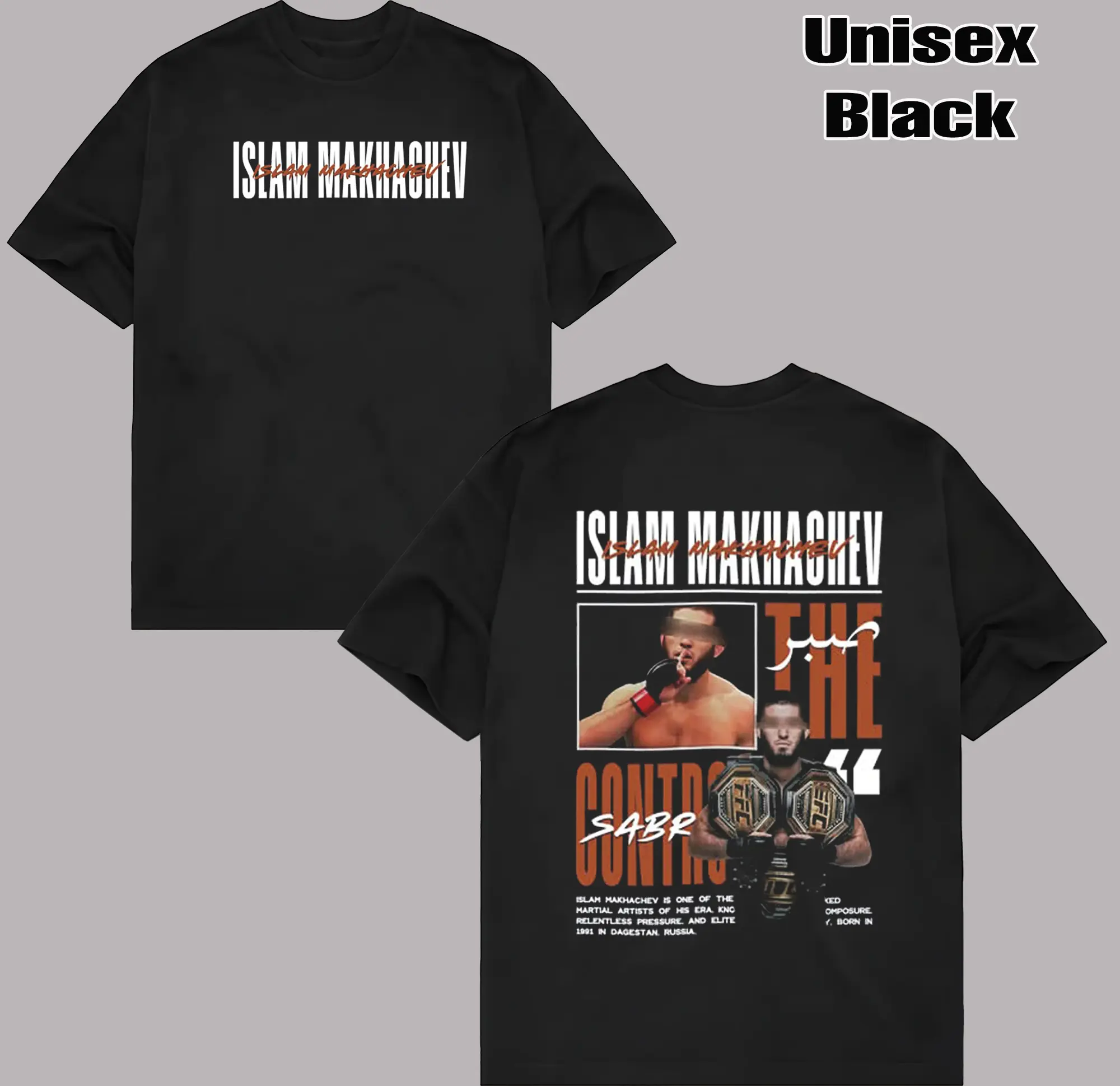 Retro Islam Makhachev UFC 322 Tee, UFC 322 Shirt, UFC MMA Fan Custom Graphic Design, Gym Wear, Gift for Fighters, Sports Apparel