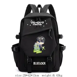 2026 new anime peripheral blue prison ins school bag Japanese retro backpack junior high school backpack