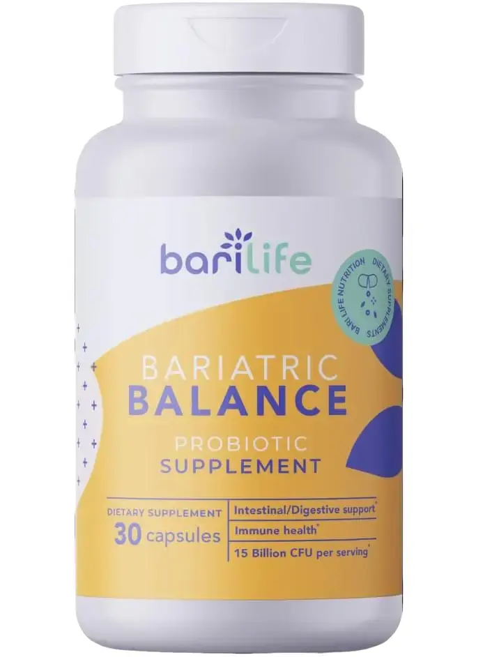 Bari Life Post-Op Bariatric Probiotic Supplement - High-Potency 15B CFU Digestive Aid for Gut Health, Post-Op Safe, 30 Caps Easy-to-Swallow