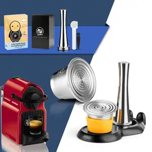 iCafilas Nespresso Reusable Refillable Capsule Pods Compatible With Nespresso Inissia capsula