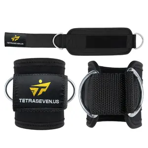 Weightlifting Ankle Straps – D-Ring Cable Attachment for Leg Workouts