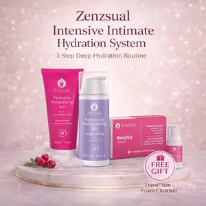 Zenzsual Intensive Hydration System - 3-Step Deep Moisture Support with Hyaluronic Acid for Women Daily Care & Comfort - Gel Moisturizer Kit Moisturizer