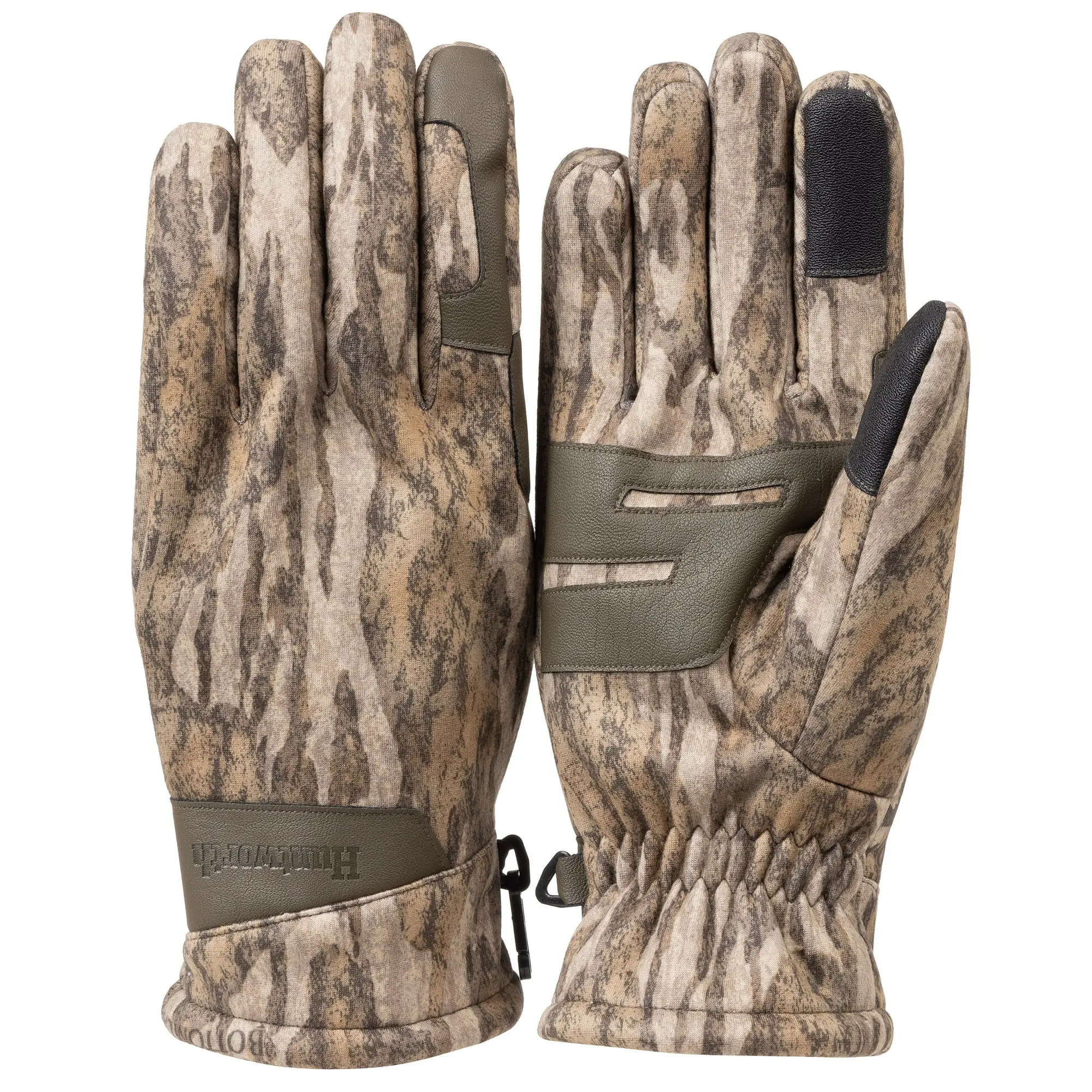 Huntworth Men’s Endeavor Heat Boost, Windproof Hunting Glove (Mossy Oak Bottomland), Size L/XL