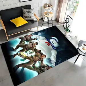 Ghostbusters 24 Animated Print Carpet, Home Living Room, Bedroom, Office Chair Under Carpet, Gift for Family and Friends, Christmas Decorative Carpet