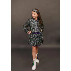 Mardi Gras Sequin Bomber Jacket - Youth