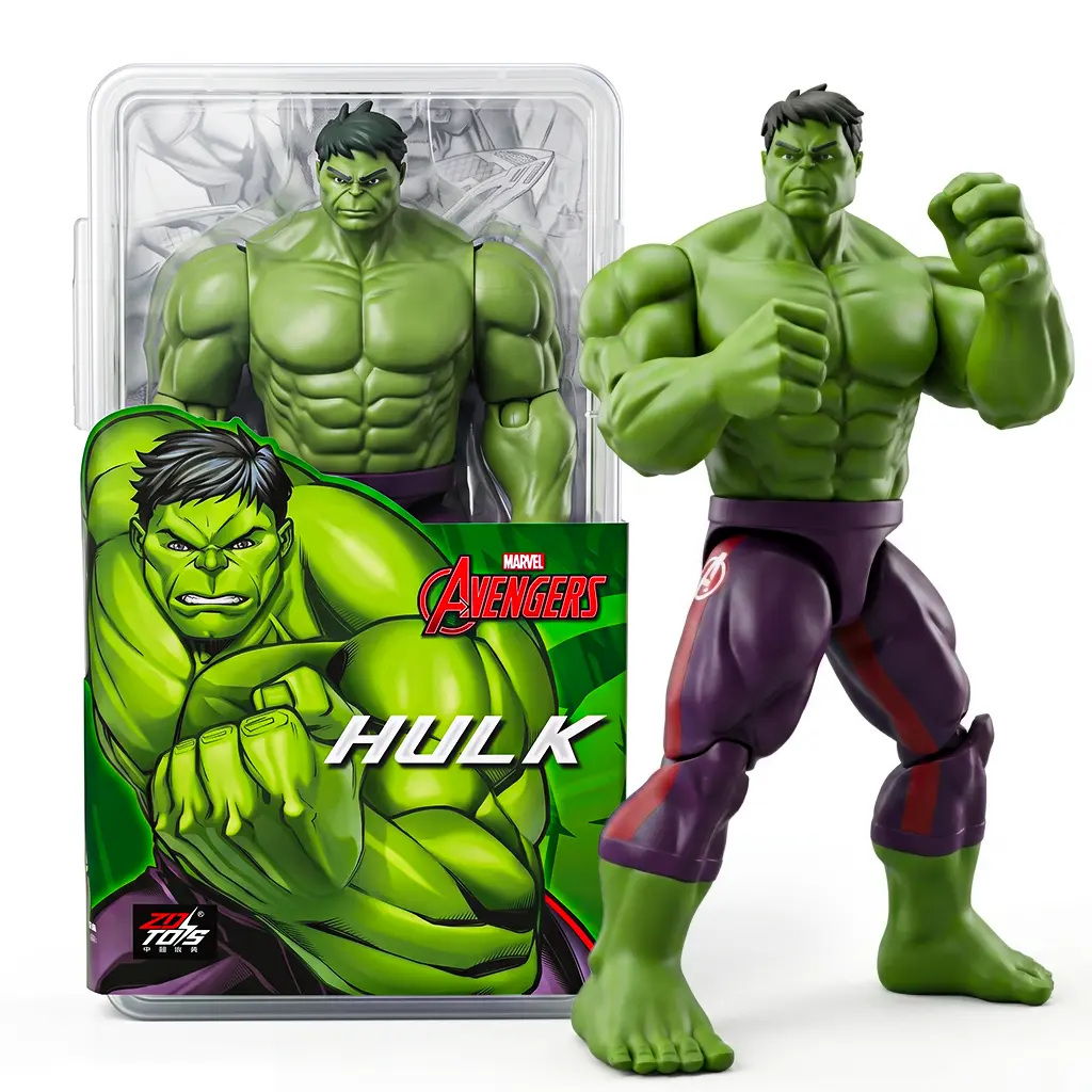 Marvel Avengers Hulk 7-Inch PVC Collectible Figure, with Select Articulated Joints and Clear PP Gift Box, for Display and Gifting