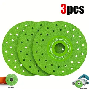 3PCS 4.5 Inch Diamond Saw Blades – Ceramic, Glass, Stone & Tile Cutting Discs for Angle Grinder, Heavy-Duty Diamond Blade Set