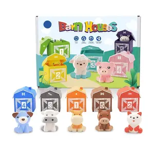 Farm Theme Number Train Toy, Montessori Early Education Matching Classification, Fine Motor Skills & Color Recognition, 3+ Years, Safe Play, Birthday Gift