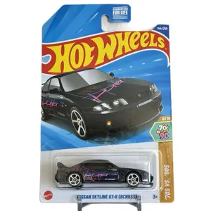 Hot Wheels Nissan Skyline GT-R (Blue Sparkle) HKS R33 BCNR33 164 Diecast Car M Case