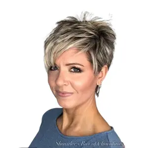 Wig European and American Style Women's Wig High Temperature Resistant Synthetic Short Curly Hair Wig