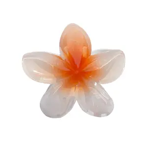 Plumeria Clip in Blood Orange