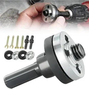 Electric Drill Angle Grinder Connecting Rod Set, Multifunctional Adjustable Rotary Driver Cutter Shaft Accessories Drill Angle Grinder Adapter for Cutting Disc, Polish Disc and Polish Sponge