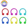 Oufer X Roly 6PCS Rainbow Set Multicolored Horseshoe Septum Rings