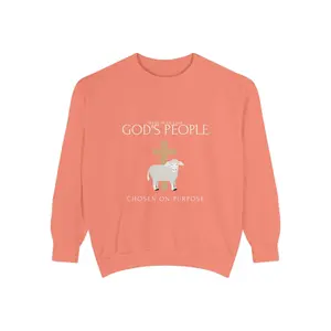 Chosen on Purpose Lamb sweatshirt | Christian cross design, Jesus loves you back print