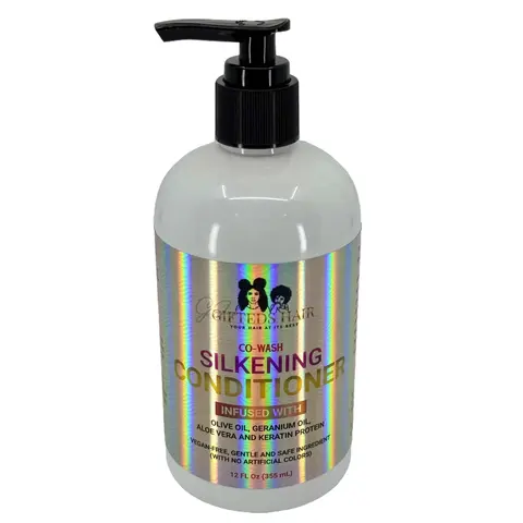Silkening Co-Wash Conditioner - Vegan, Paraben-Free, Hydrating Haircare Cleanser with Aloe, Olive Oil, Jasmine, Coconut, Keratin Blend for Smooth Any Hair Type ( Dual Shampoo & Hair Mask Benefits) Gifted Cosmetics