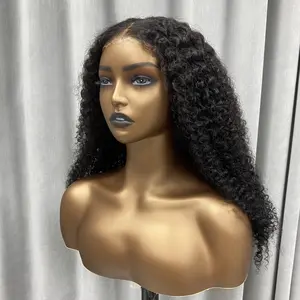 ShowRealHair 7x5 Pixiecurly Ready To Go Glueless Wigs Black Color Pre Cut Pre Bleached 7x5 Pixiecurly Closure Wig #P4/27 200% Density Human Hair Wig Pre Plucked Lace Front Wigs