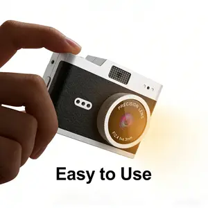 HD 1080P Mini Camera Retro Keychain Camera 0.96 Inch HD Screen Long Lasting Battery Includes 8GB TF Memory Card