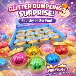 Brand new shiny dumpling toy, packed in a box, can be squeezed, has sensory stimulation function, used for stress relief