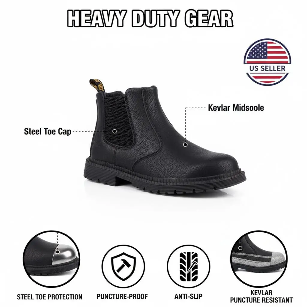Women's Work & Safety Footwear - Unisex Chef Worker Shoe, Heavy-Duty, Breathable Mesh, Water-Resistant, Splash-Guard, Anti-Slip, Durable, Comfortable Gear