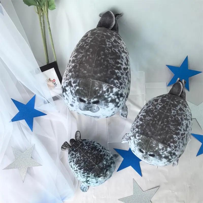 17.6Inch Chubby Blob Seal Pillow, Large Seal Plush Pillow, Soft and Cute Seal Stuffed Animal Toy for Kids and Adults, Great Gift Idea for Christmas, Birthdays and Anniversaries