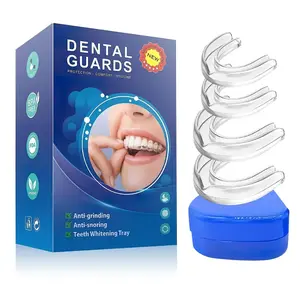 4-Pack Dental Mouth Guards for Teeth Grinding & Anti-Snoring – Reusable Custom-Fit Night Guards, Teeth Whitening Trays, Essential for Oral Health Protection, Mouthpiece