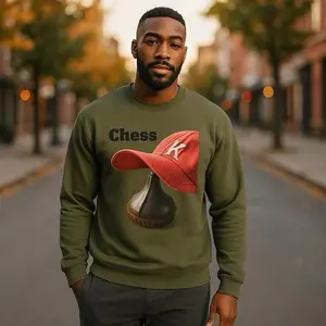 Chocolate Kings play Chess Sweatshirt Long Sleeve Menswear