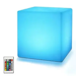 LED Cube Light, 16 Color Changing Cube Light with Remote Control, Kids Wireless LED Cosmic Light, Bright Rechargeable Square Mood Light