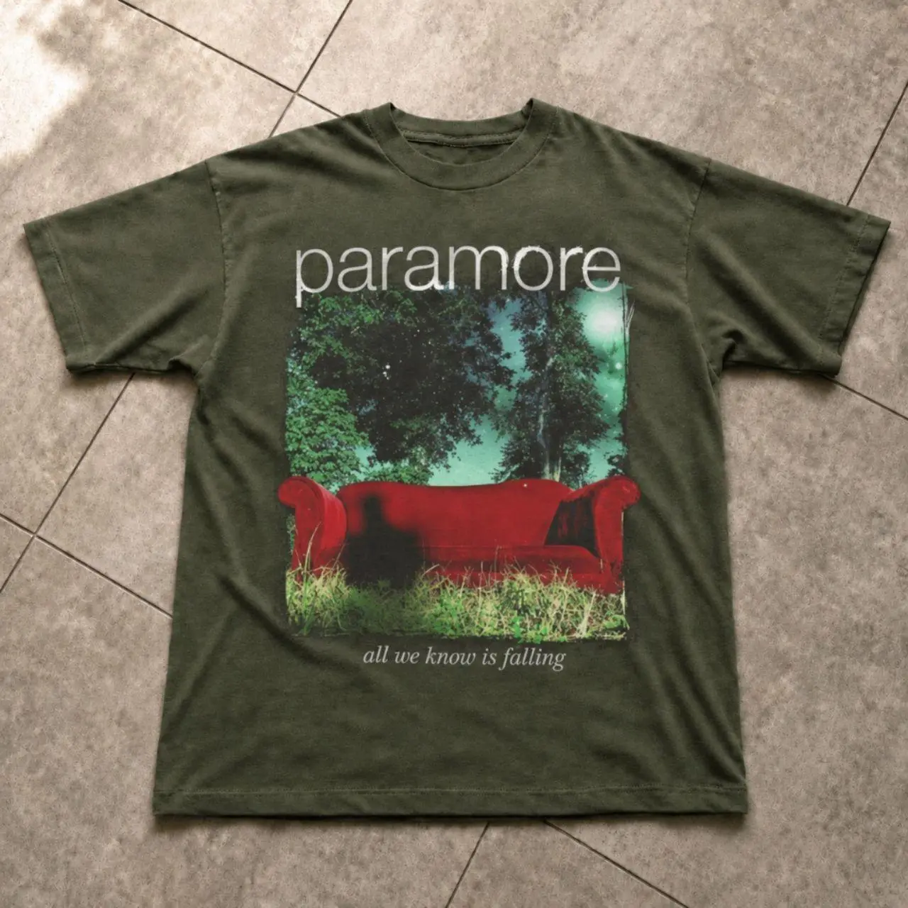 Paramore All We Know T-shirt | Vintage Paramore Red Couch Album Graphic Tee, Retro Emo Pop Punk Shirt, Loose Fit Unisex Top