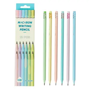 Macaron Color HB Triangular Pencil (12pcs/set), Writing Pencil, Stationery Supplies for Home School Office, Office Stationery & Supplies, Art Materials