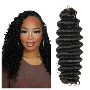 Lockbraids Deep Wave Crochet Human Hair for Miracle Knots & Mini Twists Feather Crochet Human Hair for Boho Braids Knotless Pre-separated,50strands/60g for each Bundle,Full Head 4 to 5 Bundles Recommended #Tiktokshop #Miracleknots #Protectivestyles