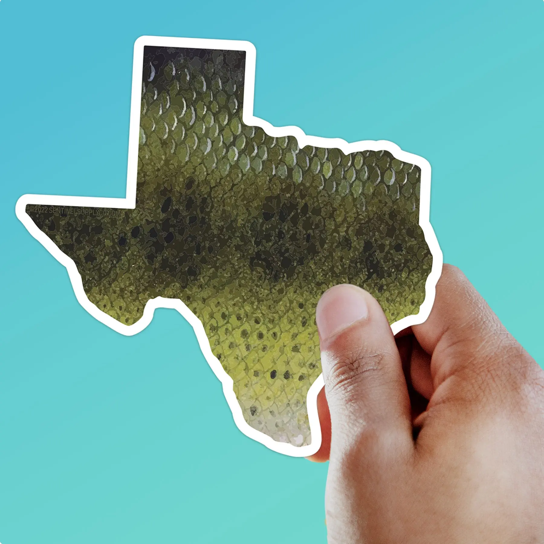 Largemouth Bass Texas Fishing Sticker