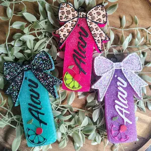 Energy Drink Car Freshie Popular Diffuser Scented Design with Leopard Print & Glitter Bows