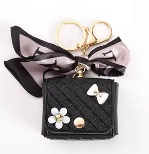 Compact Mini Size Leather Storage Bag for Audio Headphones, Bluetooth Earphones Accessories