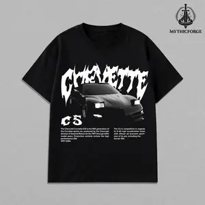 Corvette C5 T-Shirt, Retro Car Graphic Tee, Y2K Streetwear Oversized Unisex Cotton Shirt, Vintage Chevy Racing Fan Gift