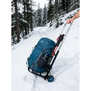 Outdoor Handling Foldable Heavy Duty Tool Cart, all-terrain off-road tires for wild and construction sites. Retractable reinforced frame, 110lbs/50kg load-bearing. Durable anti-impact body, foldable for carry, multi-purpose for shopping, camping, luggage