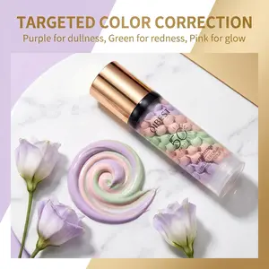 3 in 1 Color Correcting Primer SPF 50 Brightening Oil Control Hydrating Cream Makeup Base for Flawless Skin All Day Wear  Sunscreen