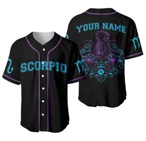 Custom Scorpio Zodiac Baseball Jersey Shirt, Scorpio Birthday T-shirt, Scorpio Gift, Astrology Zodiac Tee, Scorpio Constellation